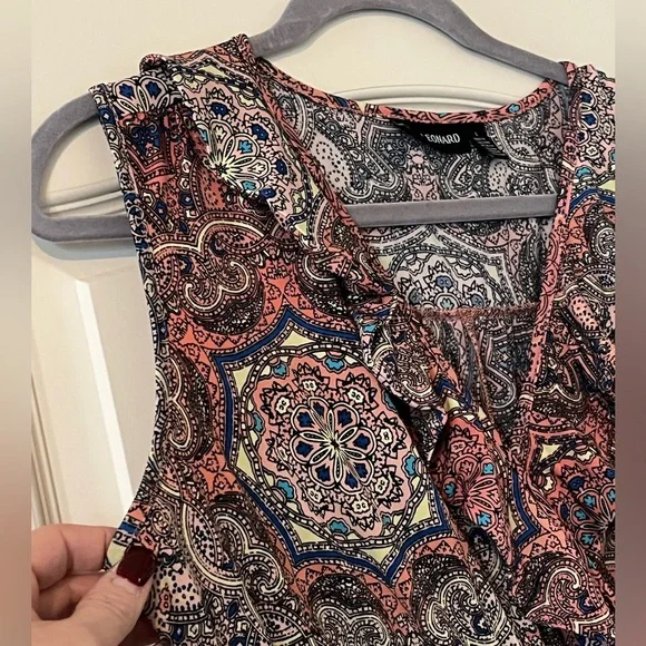 Nina Leonard Sleeveless Front Wrap Maxi Dress Women’s Size Large - Picture 11 of 16